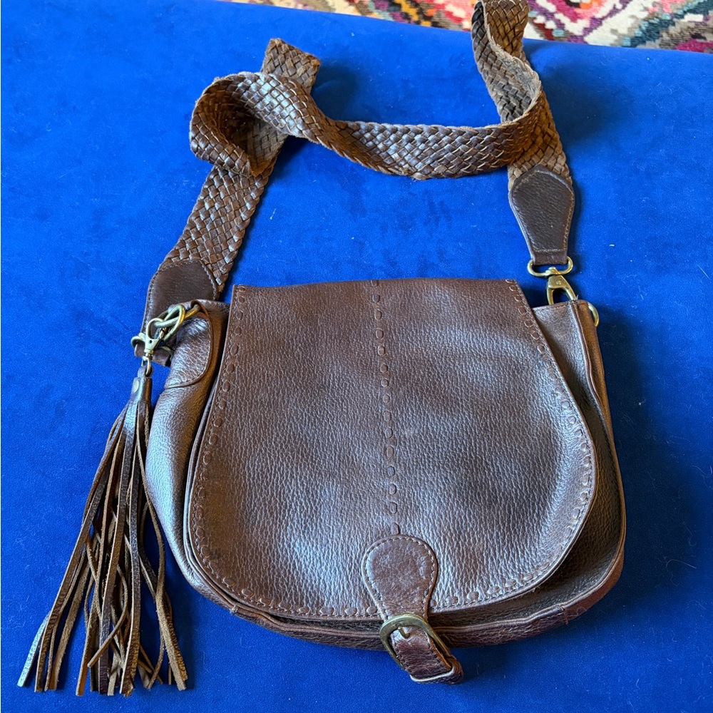 Brown Leather Crossbody Bag by Trouve